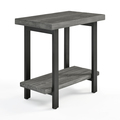 Alaterre Furniture Pomona Metal and Wood End Table, Slate Gray AMBA01SG